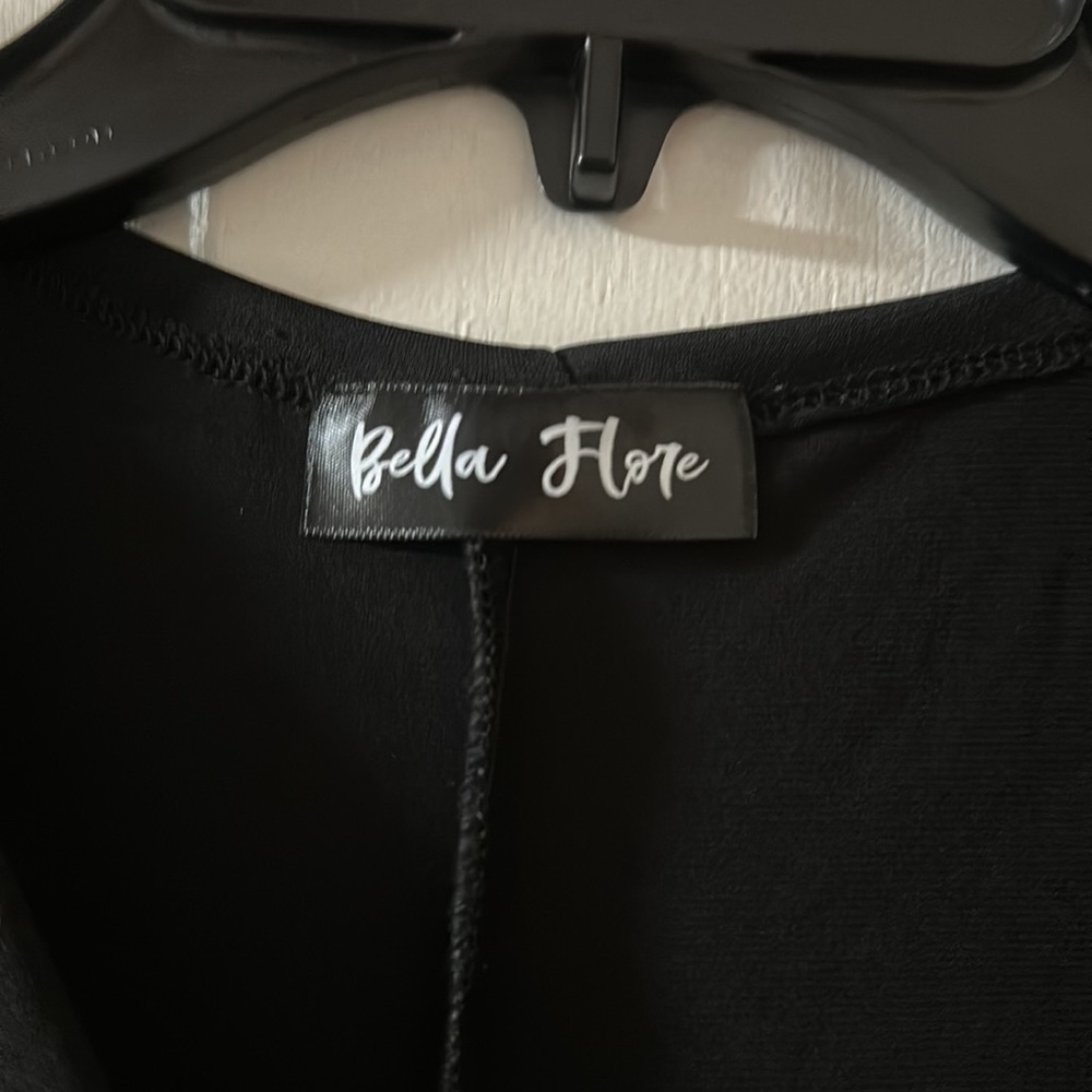 *FINAL* BELLA FLORE MATERNITY RUCHED EMPIRE WAIST DRESS: BLACK: NWOT:SIZE 1X - Picture 3 of 4